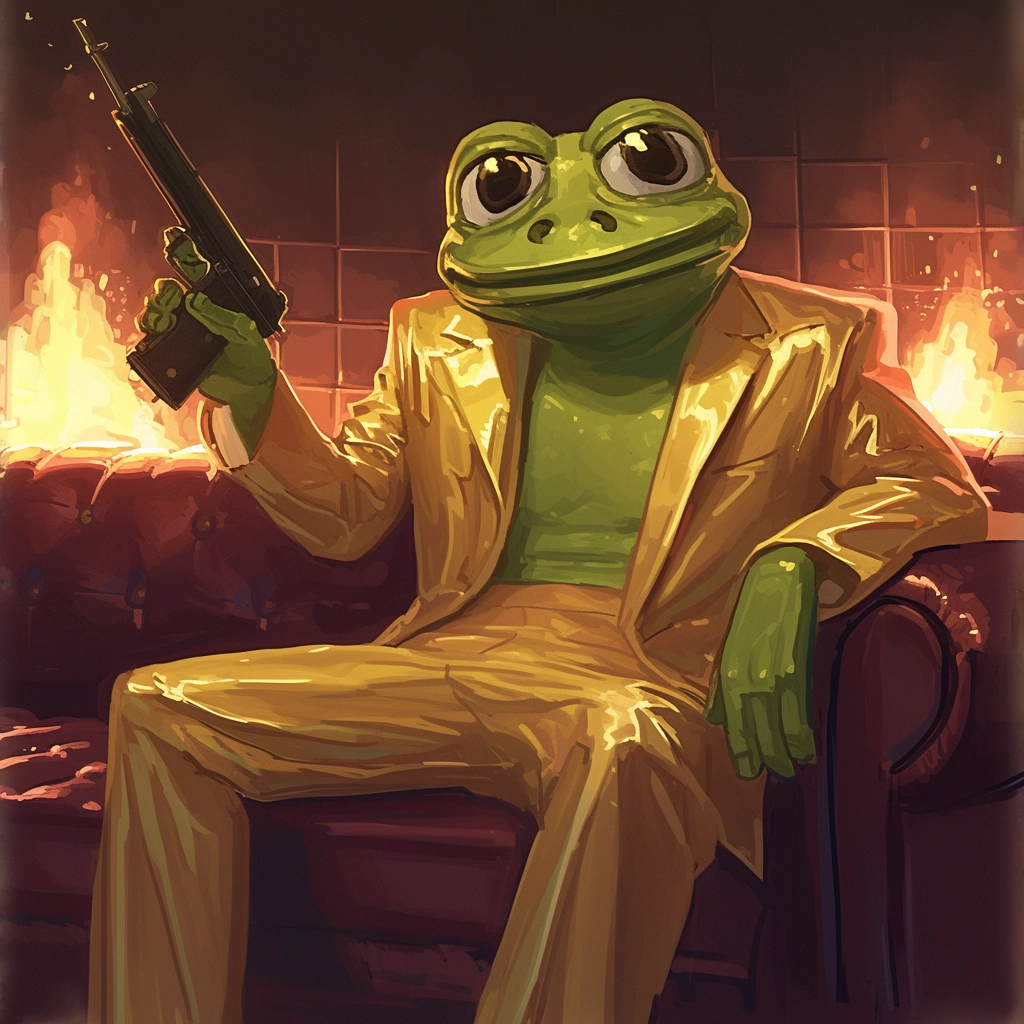 Pepe with a gun