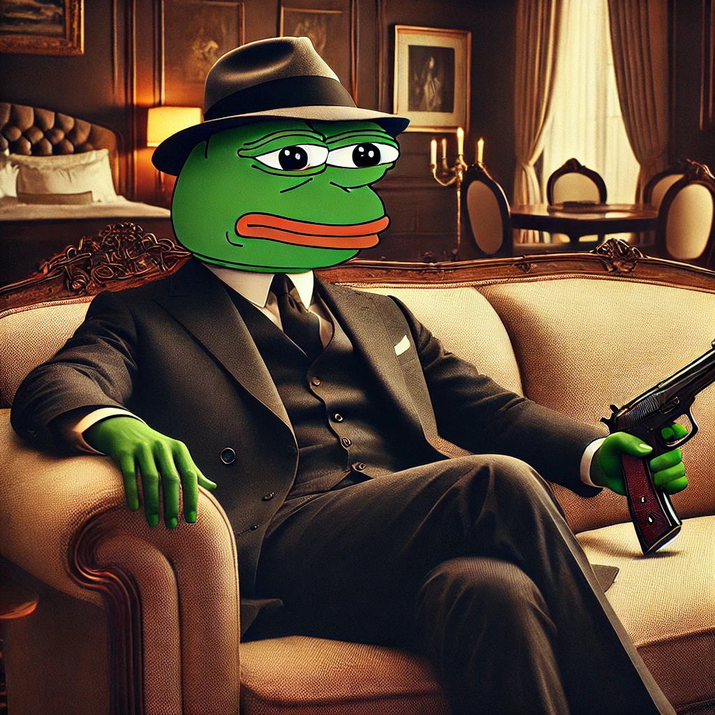 Pepe with a gun